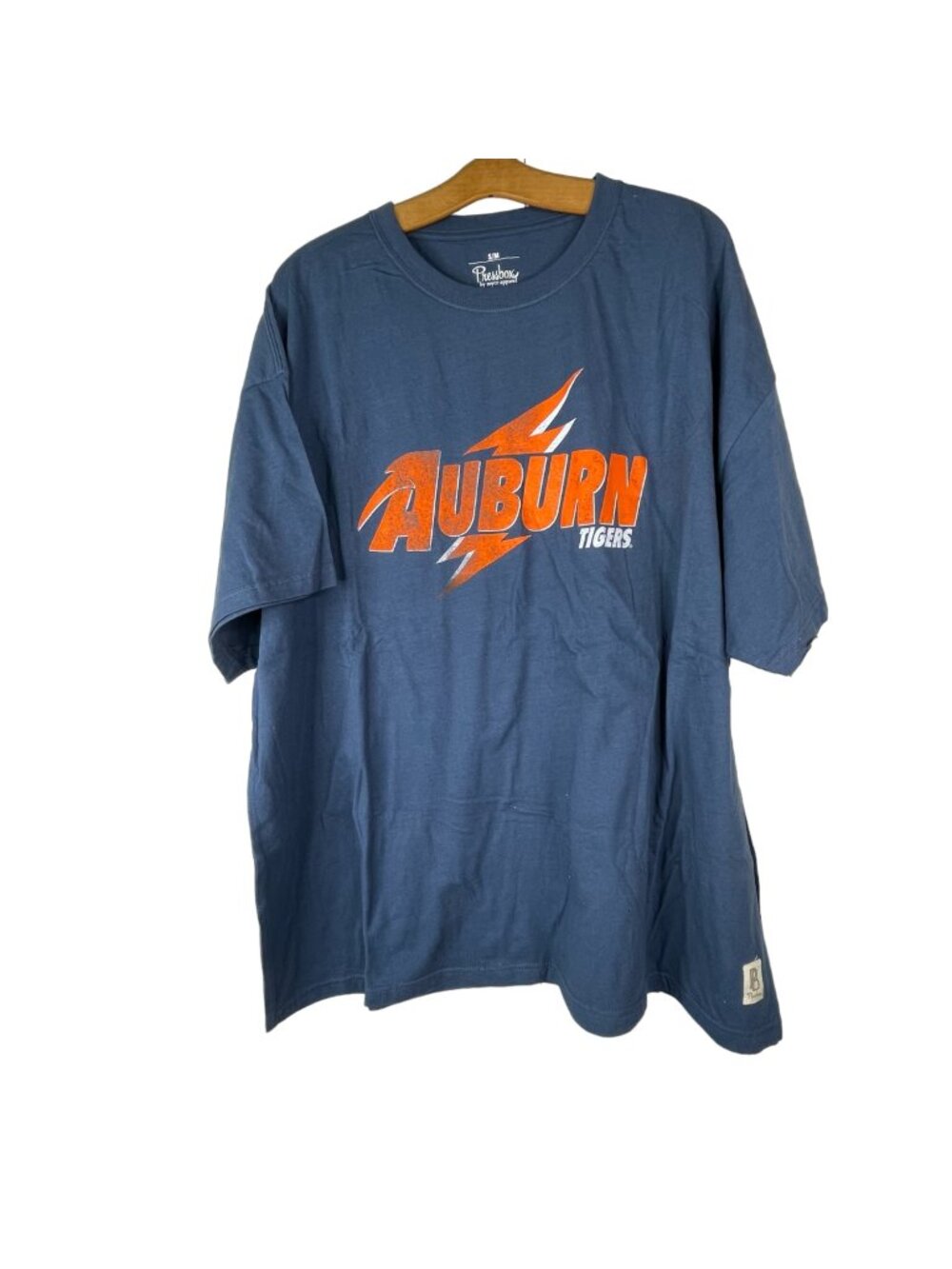 Auburn Tigers Short Sleeve TShirt Size Small Medium Pressbox Crew Cotton Blue